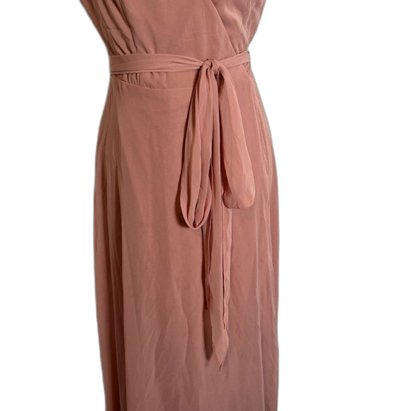Lovely Blush Pink Maxi Dress Prom Wedding Guest Gown Women’s Size Small - Picture 12 of 12